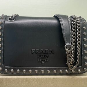 Prada Black on Black leather crossbody